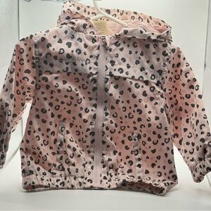 Pink Leopard Hooded Zip Lightweight Jacket – Girls 6-9M